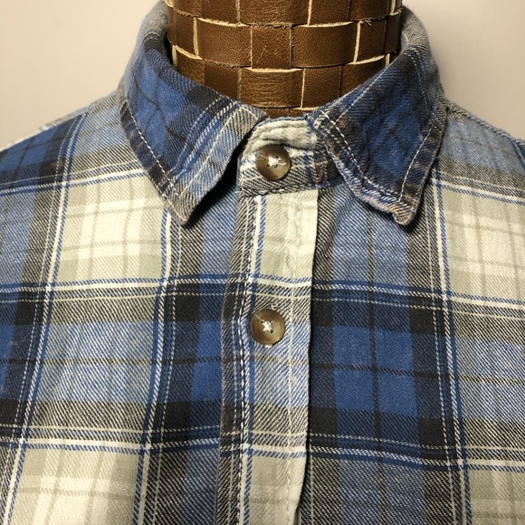 Rumors Original Faded Blue Plaid Button Down Shirt - Picture 4 of 15